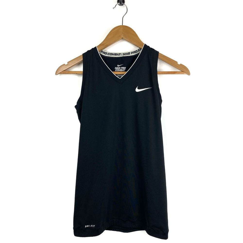 Nike Pro Combat Dri-Fit Black Compression Tank S